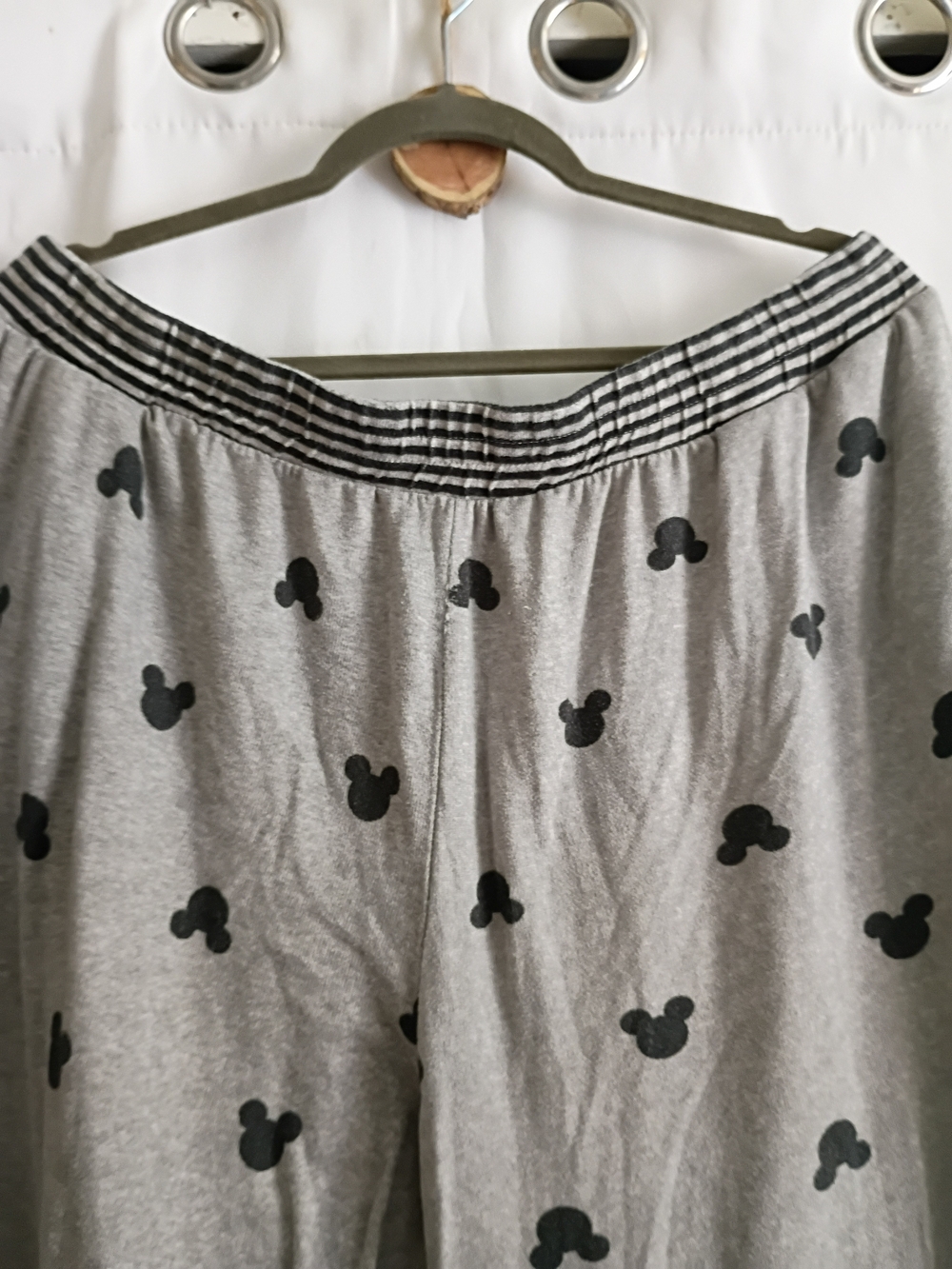 Disney Grey Pajama Pants with Black Mickey Head Print Measurement In Pics. - Picture 2 of 9